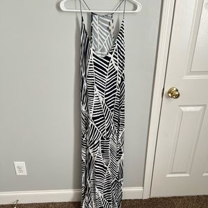LOFT Navy/White Floral Maxi Dress